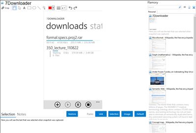 7Downloader - Flamory bookmarks and screenshots