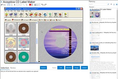 Acoustica CD Label Maker - Flamory bookmarks and screenshots