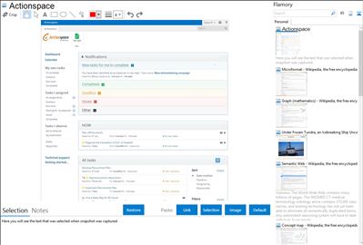 Actionspace - Flamory bookmarks and screenshots