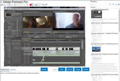 Adobe Premiere Pro - Flamory bookmarks and screenshots
