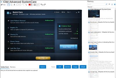 IObit Advanced SystemCare - Flamory bookmarks and screenshots