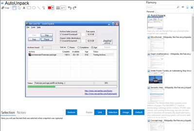 AutoUnpack - Flamory bookmarks and screenshots