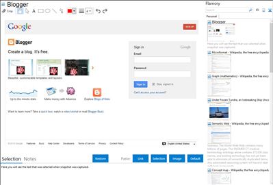 Blogger - Flamory bookmarks and screenshots