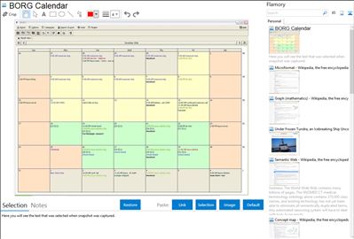BORG Calendar - Flamory bookmarks and screenshots