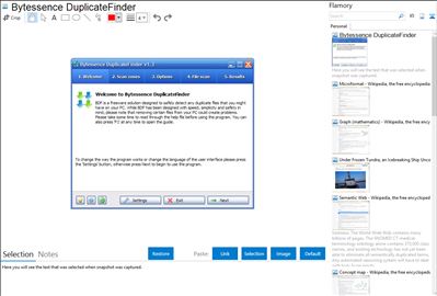 Bytessence DuplicateFinder - Flamory bookmarks and screenshots