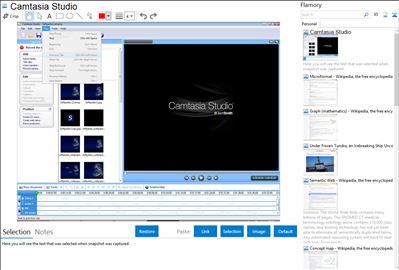 Camtasia Studio - Flamory bookmarks and screenshots