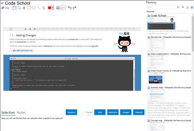 Code School - Flamory bookmarks and screenshots