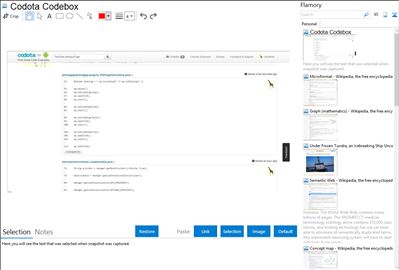 Codota Codebox - Flamory bookmarks and screenshots