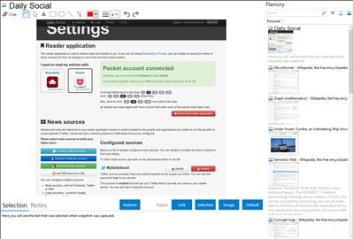 Daily Social - Flamory bookmarks and screenshots