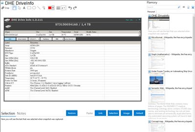 DHE DriveInfo - Flamory bookmarks and screenshots