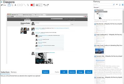 Diaspora - Flamory bookmarks and screenshots