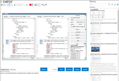 DiffPDF - Flamory bookmarks and screenshots