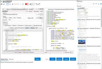 dnGREP - Flamory bookmarks and screenshots