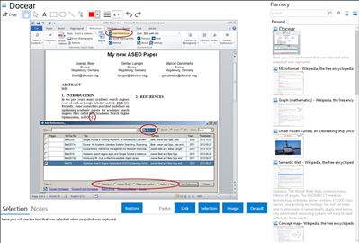 Docear - Flamory bookmarks and screenshots