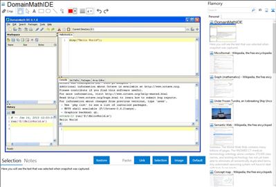 DomainMathIDE - Flamory bookmarks and screenshots