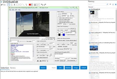 DVDSubEdit - Flamory bookmarks and screenshots
