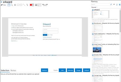 e4ward - Flamory bookmarks and screenshots