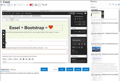 Easel - Flamory bookmarks and screenshots