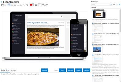 EldonReader - Flamory bookmarks and screenshots