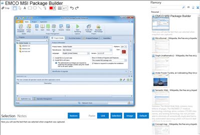EMCO MSI Package Builder - Flamory bookmarks and screenshots