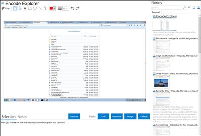 Encode Explorer - Flamory bookmarks and screenshots