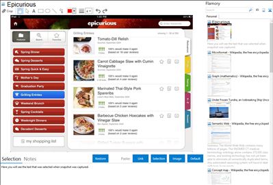 Epicurious - Flamory bookmarks and screenshots