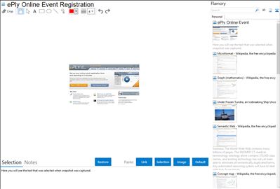 ePly Online Event Registration - Flamory bookmarks and screenshots