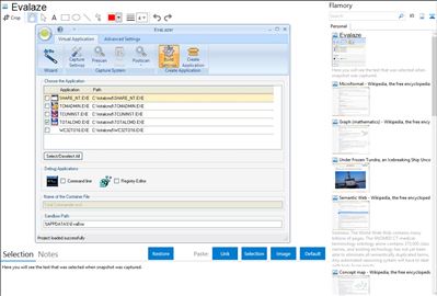 Evalaze - Flamory bookmarks and screenshots
