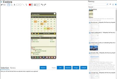 Exstora - Flamory bookmarks and screenshots