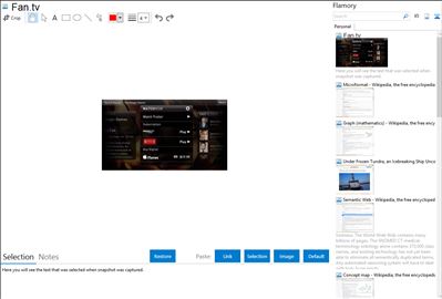 Fan.tv - Flamory bookmarks and screenshots