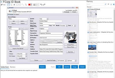 FCorp ID Book - Flamory bookmarks and screenshots