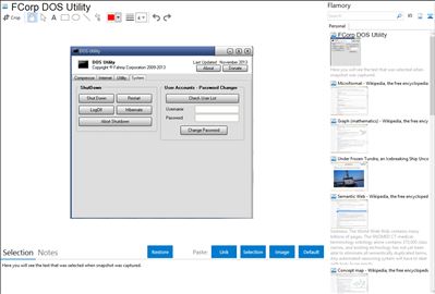 FCorp DOS Utility - Flamory bookmarks and screenshots