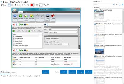 File Renamer Turbo - Flamory bookmarks and screenshots