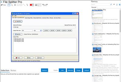 File Splitter Pro - Flamory bookmarks and screenshots
