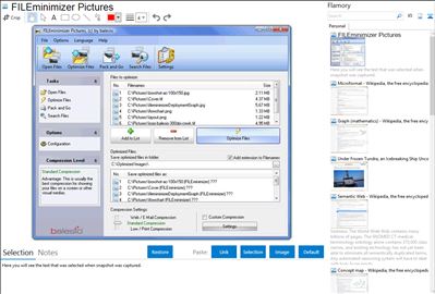 FILEminimizer Pictures - Flamory bookmarks and screenshots