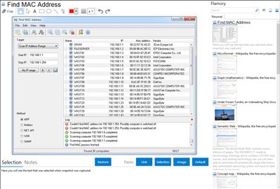 Find MAC Address - Flamory bookmarks and screenshots
