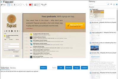 Flapcast - Flamory bookmarks and screenshots