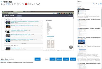 Forekast - Flamory bookmarks and screenshots
