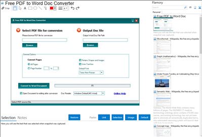 Free PDF to Word Doc Converter - Flamory bookmarks and screenshots