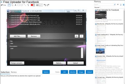 Free Uploader for Facebook - Flamory bookmarks and screenshots