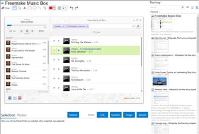 Freemake Music Box - Flamory bookmarks and screenshots