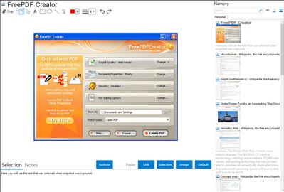 FreePDF Creator - Flamory bookmarks and screenshots