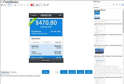 FreshBooks - Flamory bookmarks and screenshots