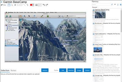 Garmin BaseCamp - Flamory bookmarks and screenshots