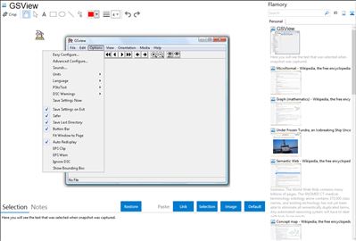 GSView - Flamory bookmarks and screenshots