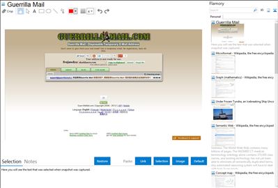 Guerrilla Mail - Flamory bookmarks and screenshots