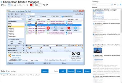 Chameleon Startup Manager - Flamory bookmarks and screenshots