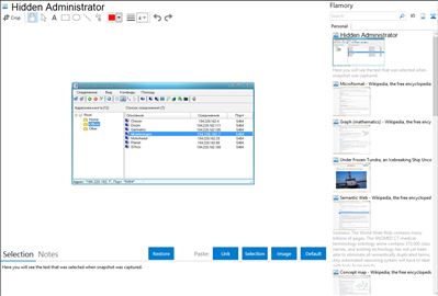 Hidden Administrator - Flamory bookmarks and screenshots