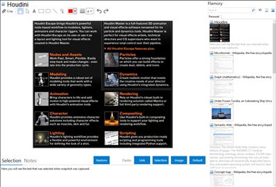 Houdini - Flamory bookmarks and screenshots