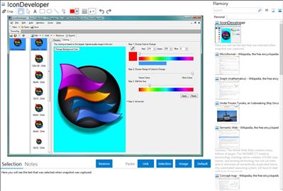 IconDeveloper - Flamory bookmarks and screenshots